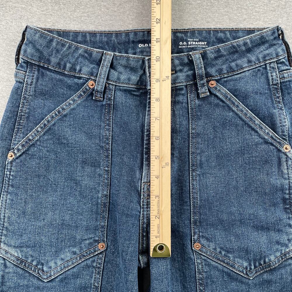 Old Navy Women's Straight Leg Jeans - Blue - Picture 8 of 15